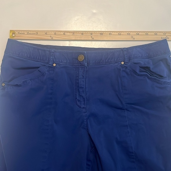 Chico's Royal Blue Casual Straight Leg Ankle Pants Chico's Size 2, US Size 12 - Picture 3 of 15